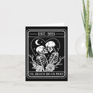 Cartão Até a morte nos fazer parte do Skeleton Gothic Wed