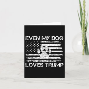 Cartão Até O Meu Cão Adora A Eleição Da Bandeira Dos Eua