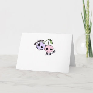 Cartão Até que a Morte nos Separe - Design de Caveira Gót