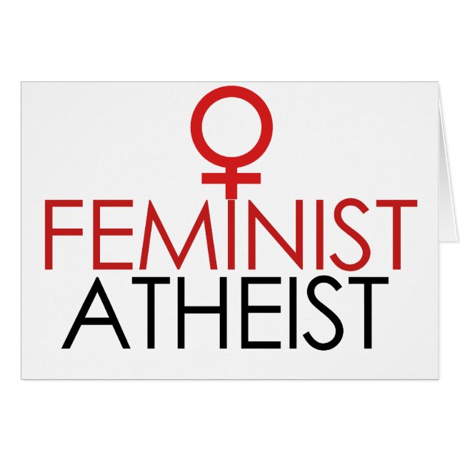Cartão Ateísta Feminista (Frente Horizontal)