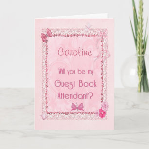 Cartão Atendedor de livros de convidados