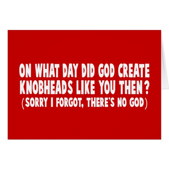 Cartão Ateu (Frente Horizontal)