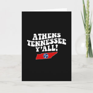 Cartão Athens Tennessee Y'all Tn Férias no Sul