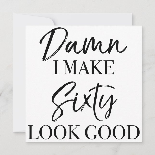 Cartão Atitude de 60 anos de idade (Frente)