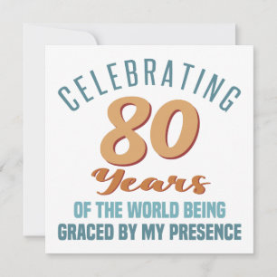 Cartão Atitude de 80º Aniversário Atrevida