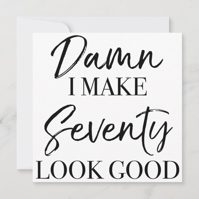 Cartão Atitude de Aniversário de 70 anos (Frente)