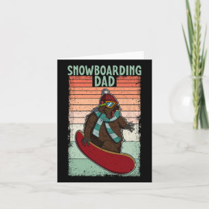 Cartão Atividade Competitiva do Snowboard Skiing Snowboar