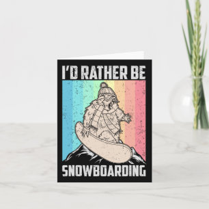 Cartão Atividade Competitiva do Snowboard Skiing Snowboar