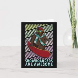 Cartão Atividade Competitiva do Snowboard Skiing Snowboar