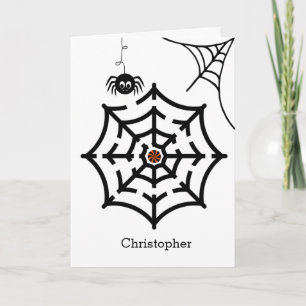 Cartão Atividade de Labirinto de Teia de Aranha de Hallow