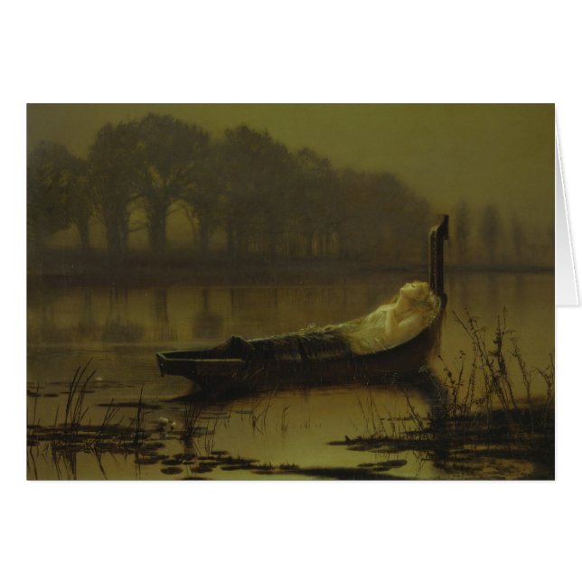 Cartão Atkinson Grimshaw Lady of Shalott CC0536 Card (Frente Horizontal)