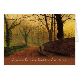 Cartão Atkinson Grimshaw Stapleton Park 1877 CC0064