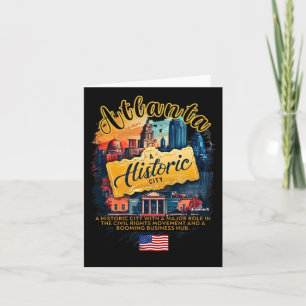 Cartão Atlanta - Uma Cidade Histórica Com Um Papel Import