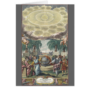 Cartão Atlas Coelestis de Doppelmaier, Astronomia Antiga
