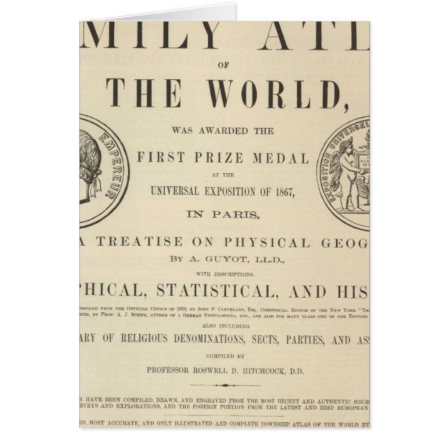 Cartão Atlas da Família Ilustrada de Johnson (Frente)