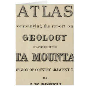 Cartão Atlas de Página de Título que acompanha o relat
