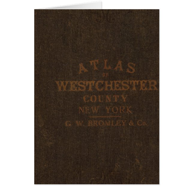 Cartão Atlas de Westchester County, NY (Frente)