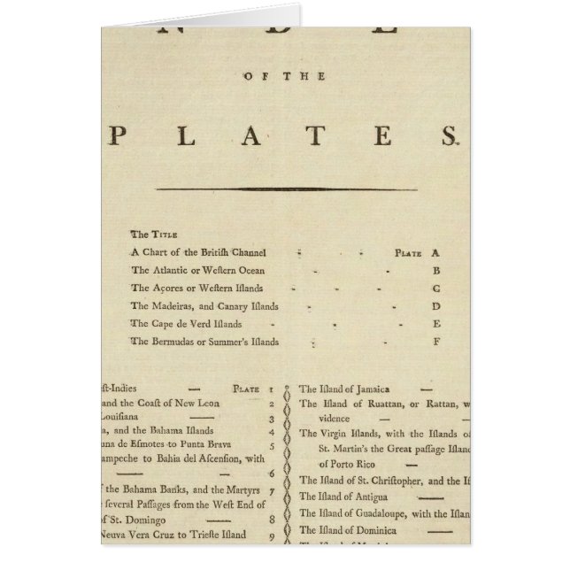 Cartão Atlas West India (Frente)