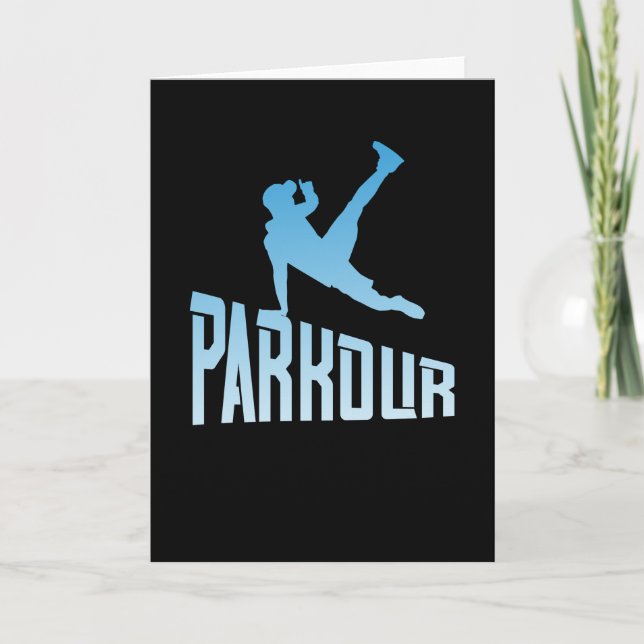 Cartão Atleta de Execução Livre Parkour Freerunner (Frente)
