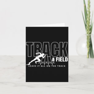 Cartão Atletismo que os jogos comecem viagem de campo