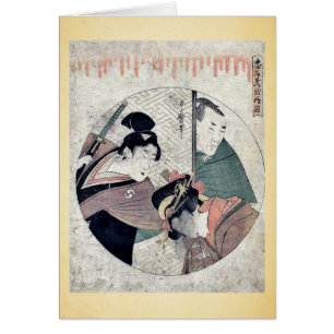Cartão Ato dois do Chushingura por Kitagawa, Utamaro