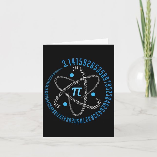 Cartão Atom Pi Math Science Stem Gift 3,14 Pi Day (Frente)