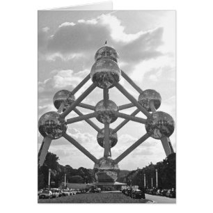 Cartão Atomium - Feira do Mundo de 1958 - Bruxelas, Bélgi