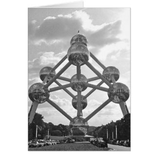 Cartão Atomium - Feira do Mundo de 1958 - Bruxelas, Bélgi