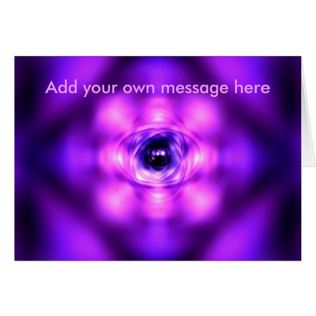 Cartão Atomo de brilho púrpura (Frente Horizontal)