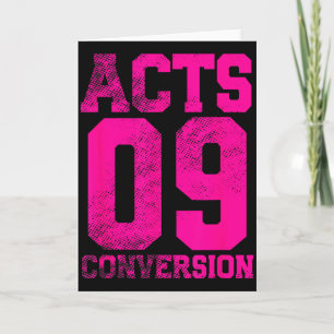 Cartão Atos 9 Conversão Capítulo da Bíblia Design de Jers