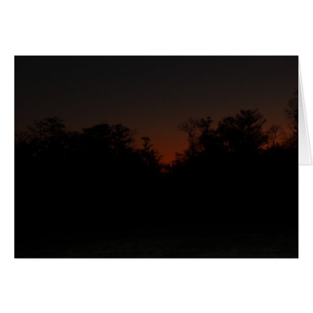 Cartão Atraso do pôr do sol (Frente Horizontal)