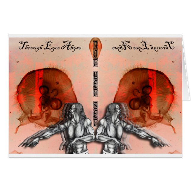Cartão "Através do Abismo dos Olhos" Merch (Frente Horizontal)