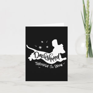 Cartão Através Do Cachorro Xm Do Snow Dachshund