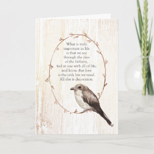 Cartão Através dos Olhos do Infinito Inspiracional