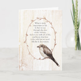 Cartão Através dos Olhos do Infinito Inspirador