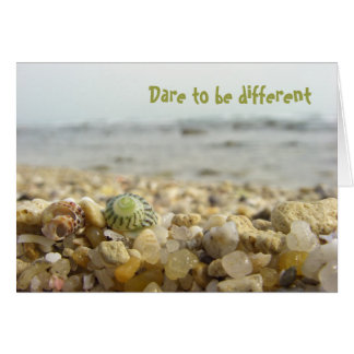 Cartão Atrevo-me a ser diferente da Shell & Pebbles na pr