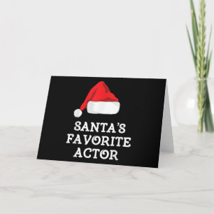 Cartão Atriz Atuação Natal Ator Favorito do Papai Noel