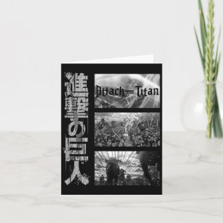 Cartão Attack on Titan Temporada 3 Três Cenas com Kanji