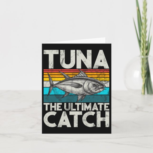 Cartão Atum A Pesca Do Atum De Captura Final (Frente)
