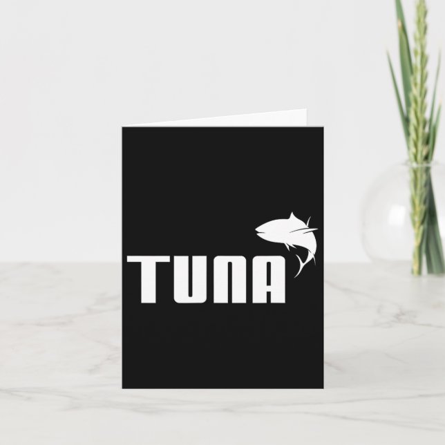 Cartão Atum engraçado Bluefin pesca de atum no mar profun (Frente)