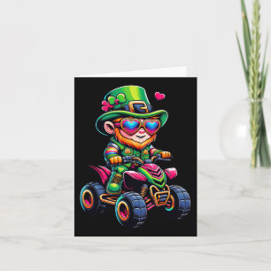 Cartão Atv 4 Wheeler Leprechaun Crianças Homens Mulheres 