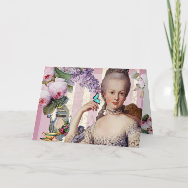 Cartão Au pequeno Trianon de Thé - feliz dia das mães (Frente)