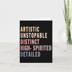 Cartão Audhd Autism Adhd Espectro Autismo Neurodiversidad