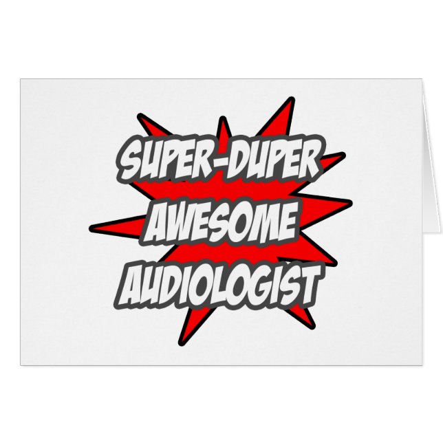 Cartão Audiologista Super Duper Incrível (Frente Horizontal)