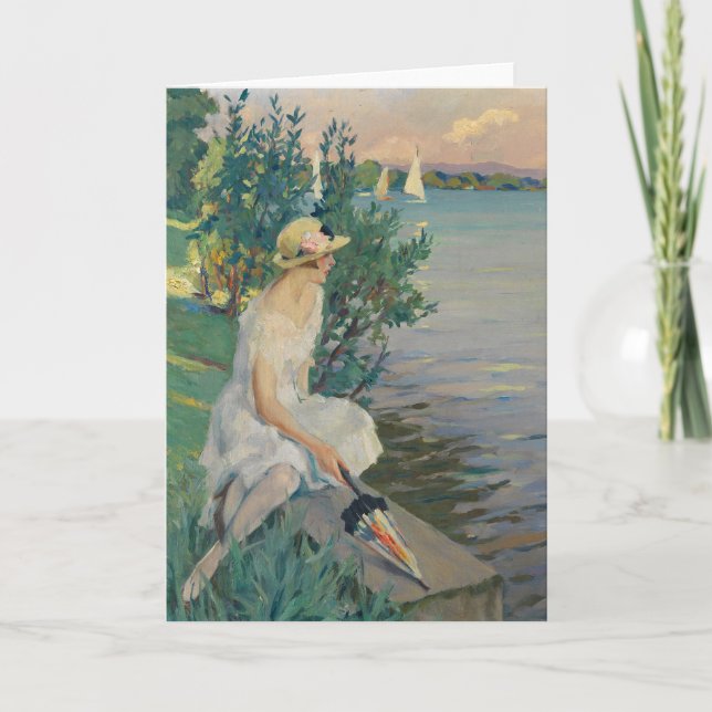 Cartão Auf der Seemauer | Edward Cucuel (Frente)