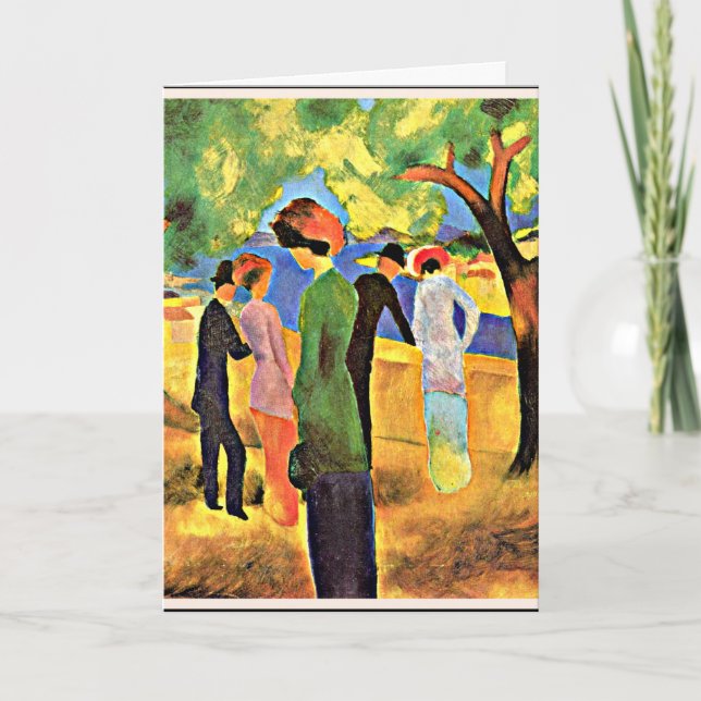 Cartão August Macke - Mulher em verde (Frente)