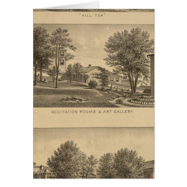 Cartão Augusta Female Seminary, Virgínia (Frente)