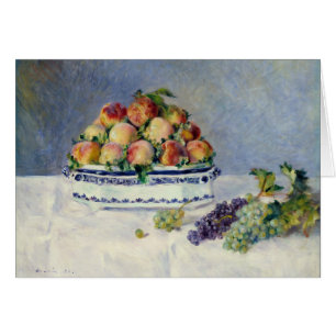 Cartão Auguste Renoir - ainda vida com pêssegos e uvas