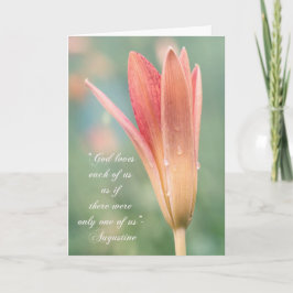 Cartão Augustine cita Deus na foto de Daylily