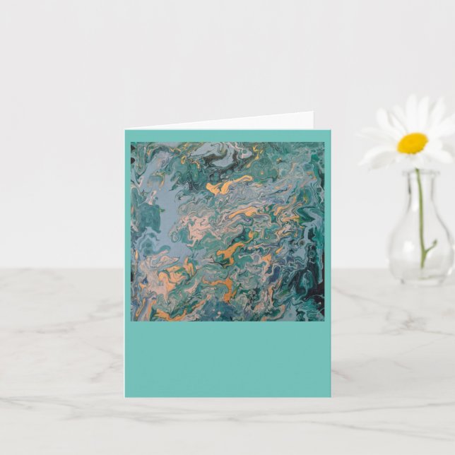 Cartão Augustus - pintura em acrílico 11" por 14" (Planta pequena)